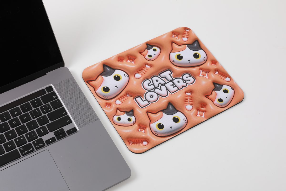 Tapis de souris chat blanc & orange