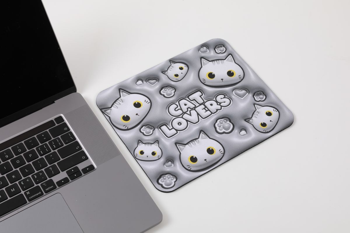 Tapis de souris chat blanc