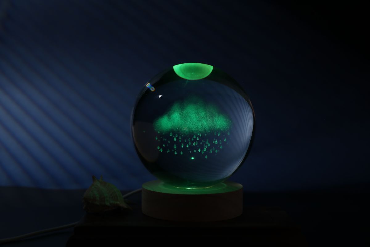 LAMPE LED Crystal Ball Rain Large 