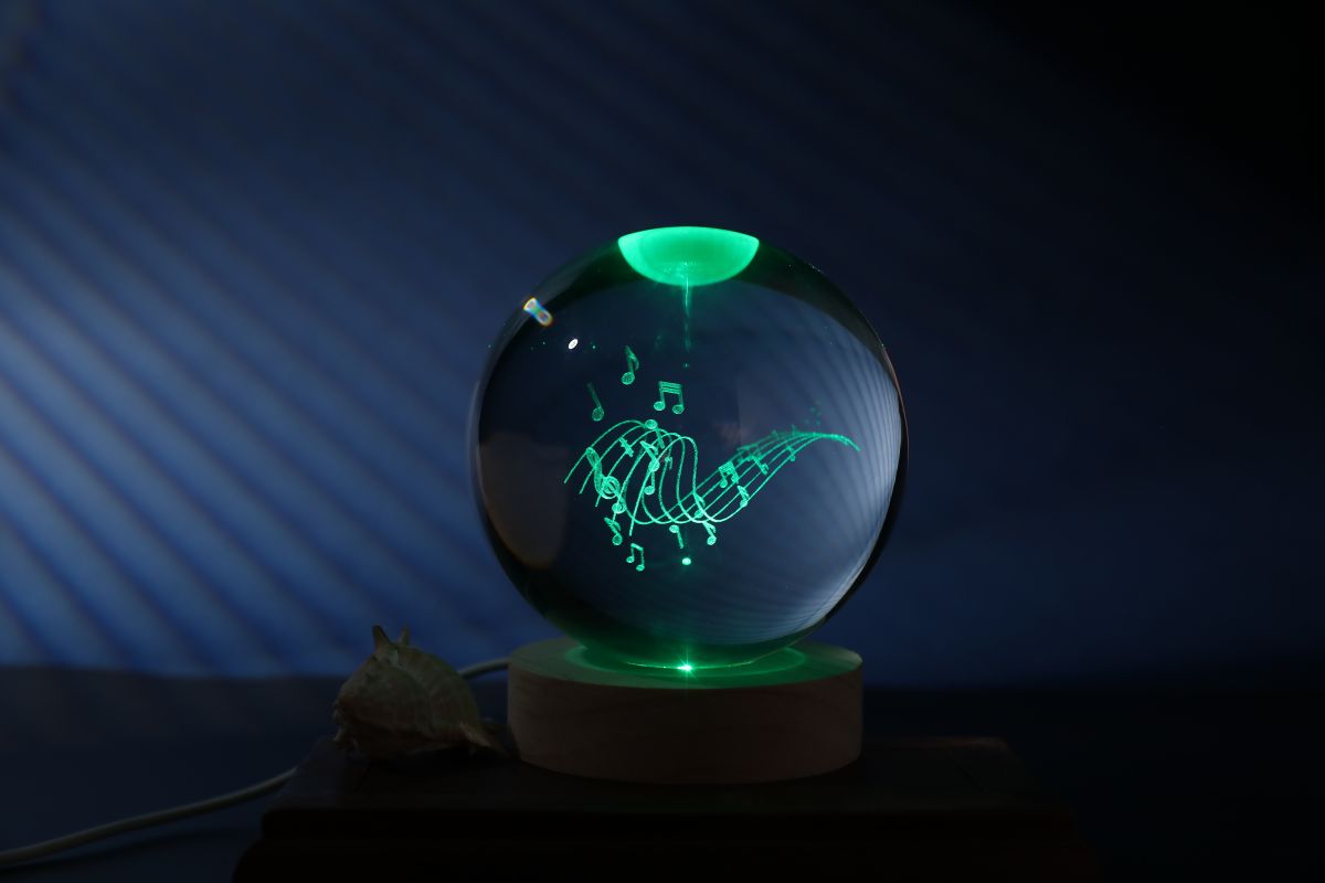 LAMPE LED Crystal Ball Music Large 