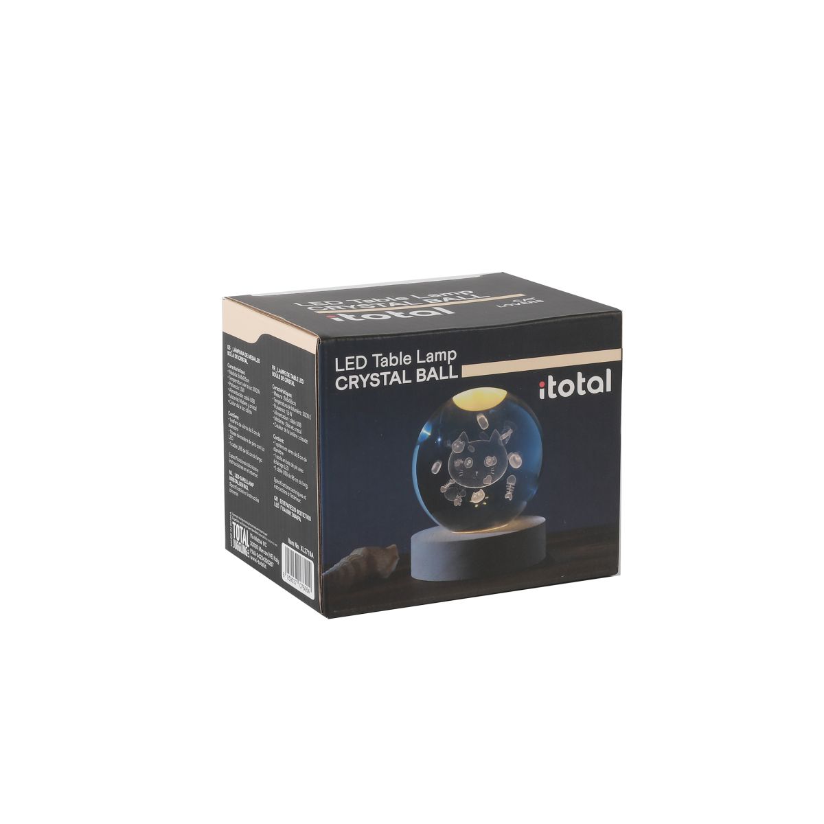 Lampe LED Crystal Sphère Chat Medium 