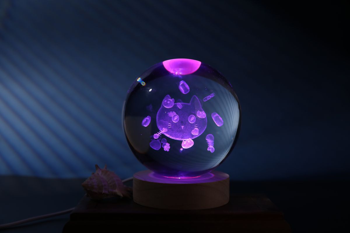 Lampe LED Crystal Ball Cat Large 