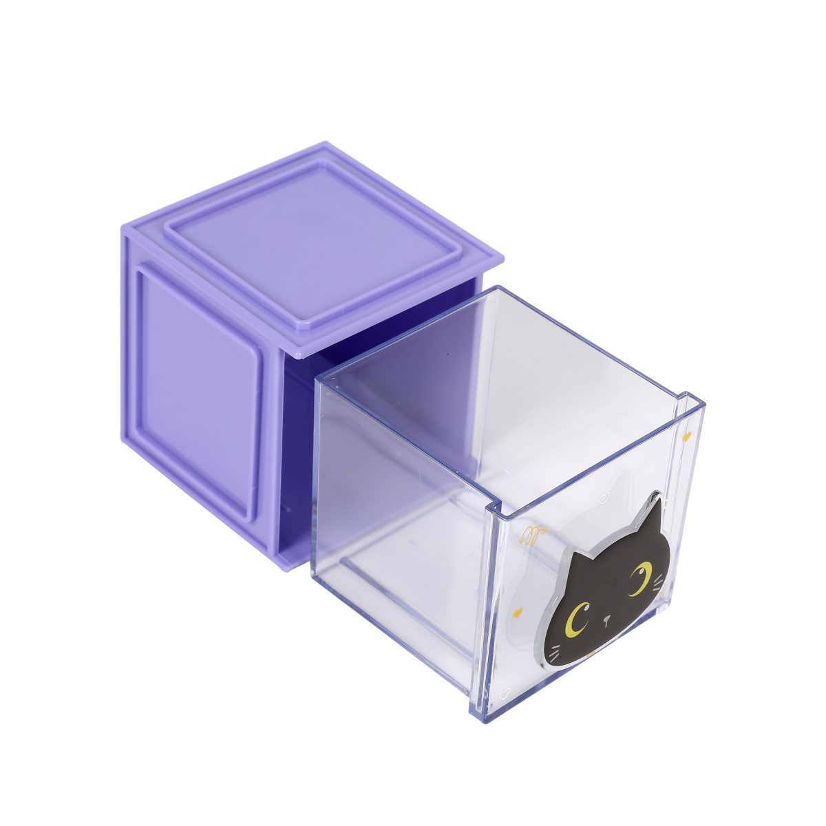 Cube organisateur Chat noir