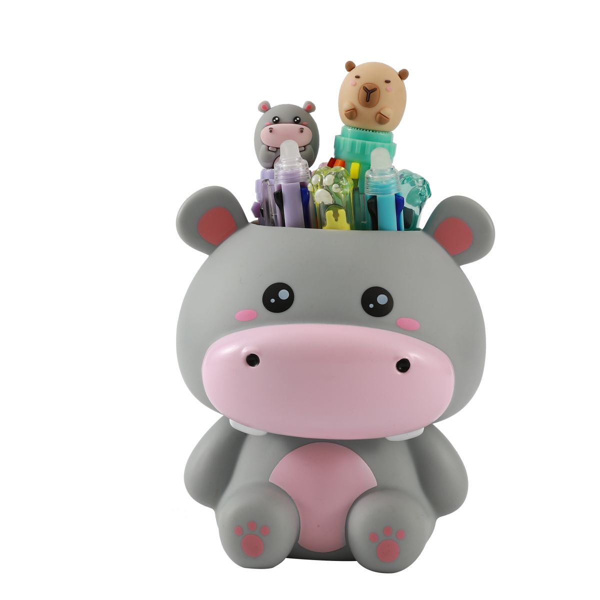 Porte-crayons 3D Hippo 
