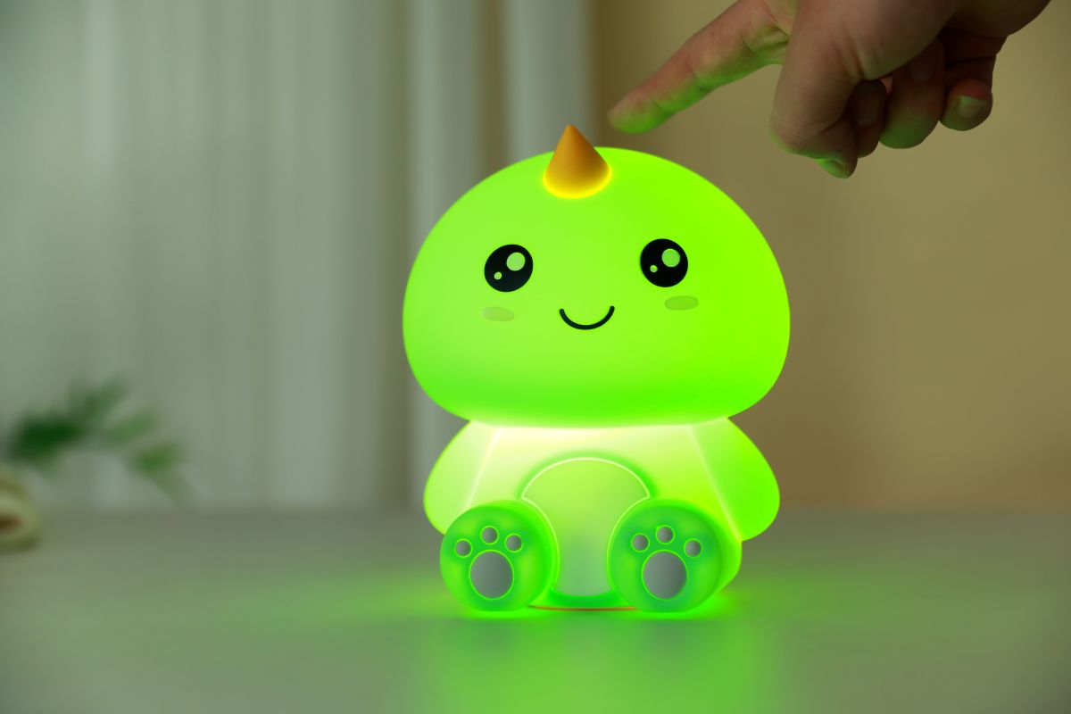 Lampe de nuit en silicone Dino 