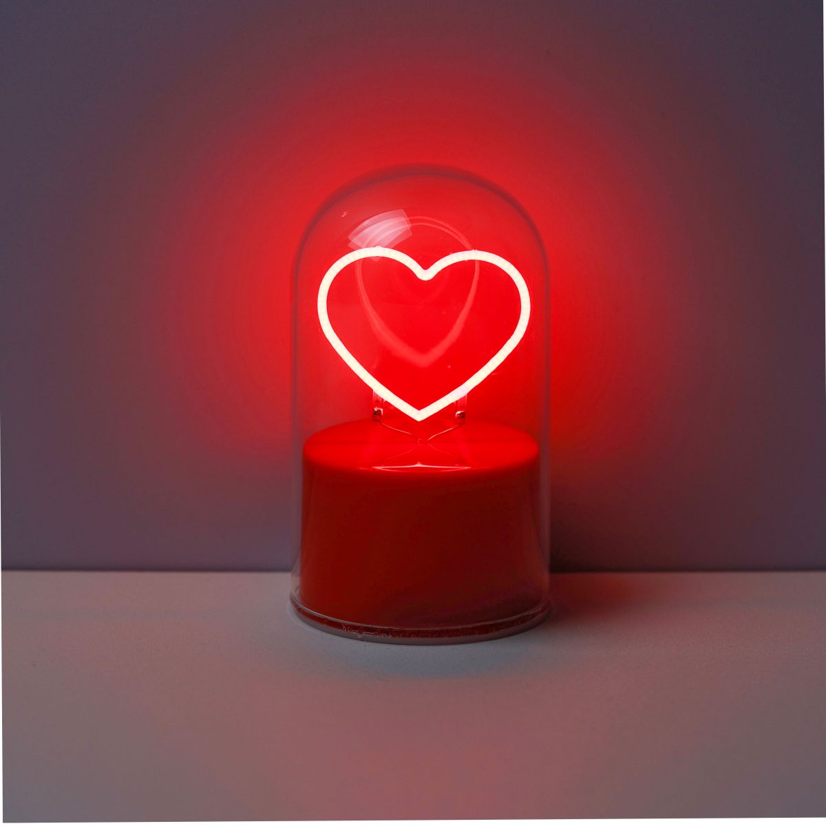LAMPE LED Lampe Dôme en verre Heart 
