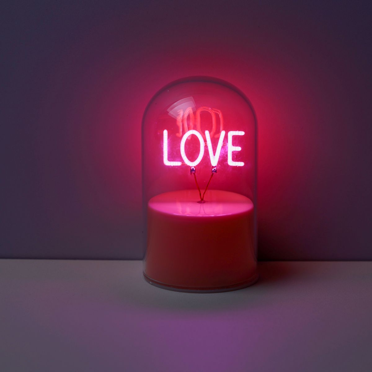 LAMPE LED Lampe Dôme en Verre Love 