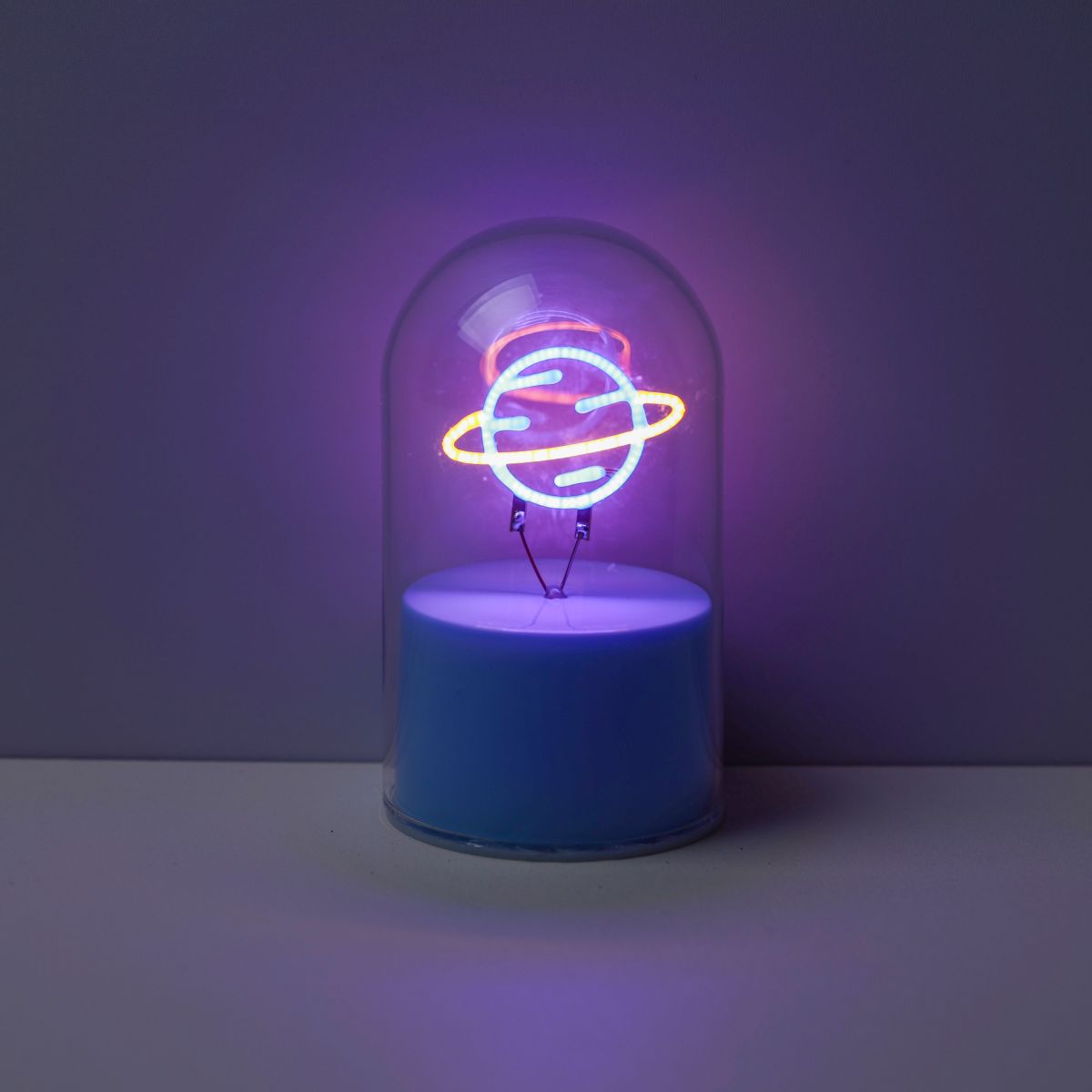LAMPE LED Lampe Dôme en verre Saturn 