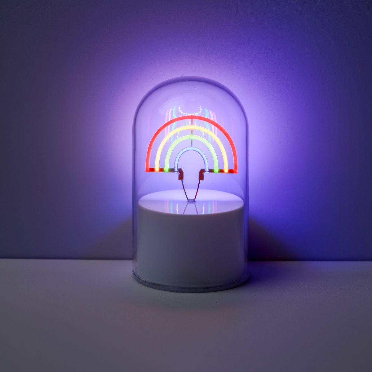 LAMPE LED Lampe Dôme en verre Rainbow