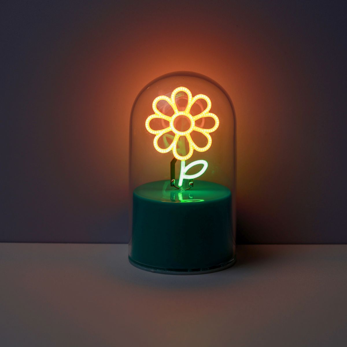LAMPE LED Lampe Dôme en verre Flower 