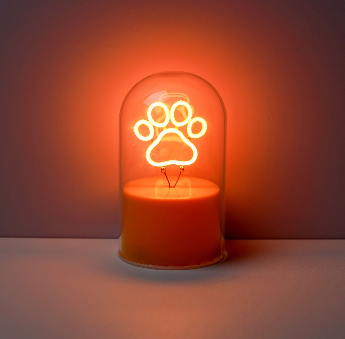 LAMPE LED Lampe dôme en verre Paw  
