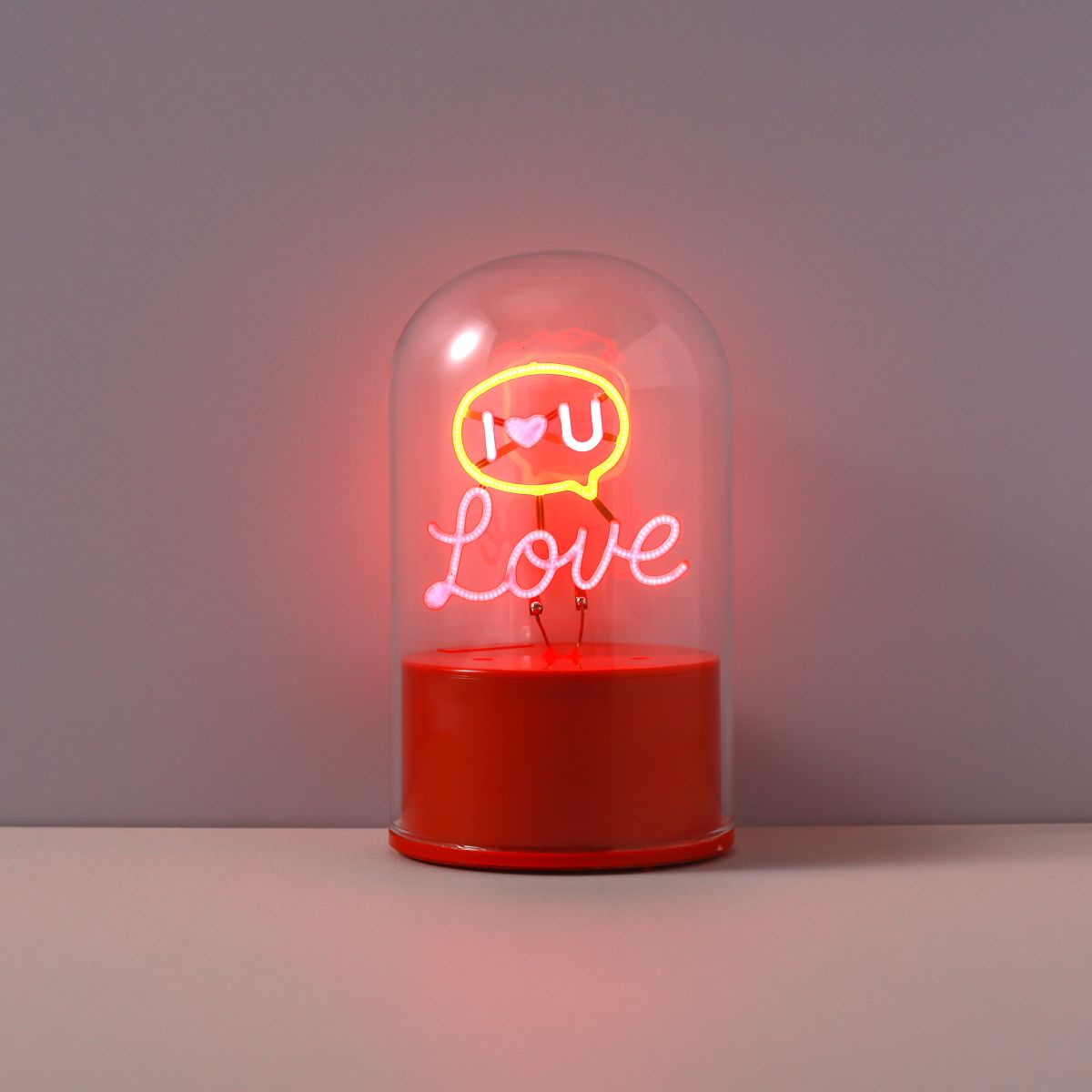 LAMPE LED Lampe dôme en verre Love 