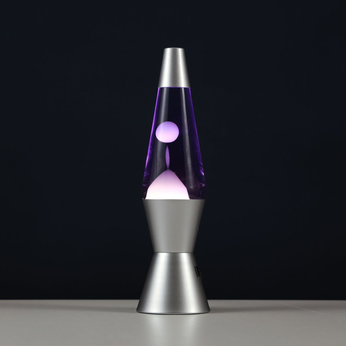 Lampe Lave Led base argent - Violet & Rose 
