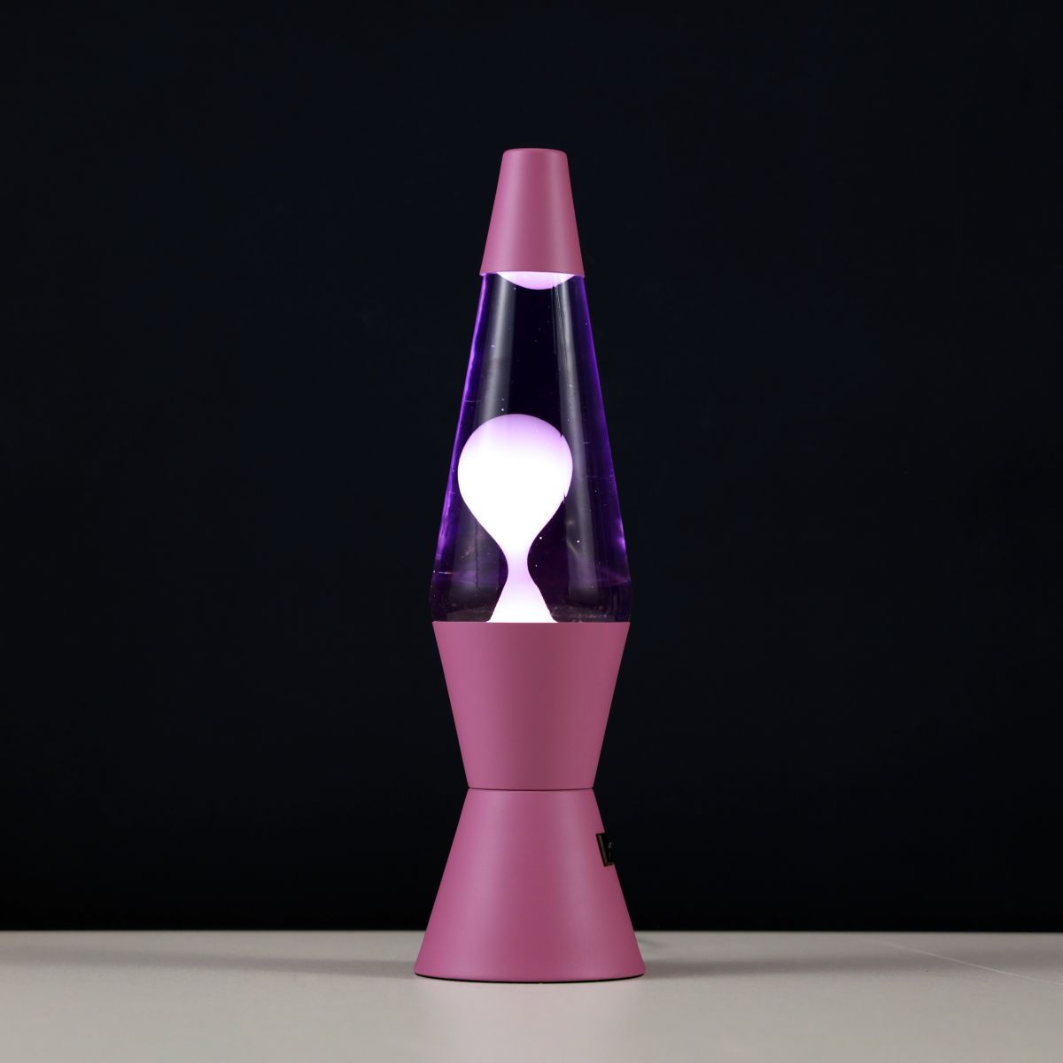 Lampe Lave Led base fuschia - Violet & Blanc 