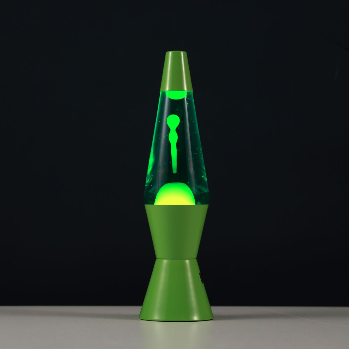 Lampe Lave Led base verte - Vert & Jaune 