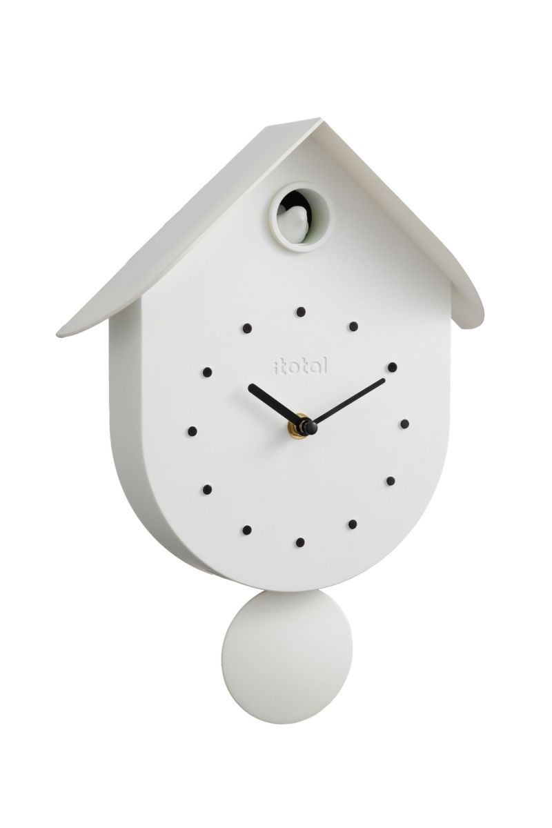Horloge murale - Coucou blanc - Oiseau 