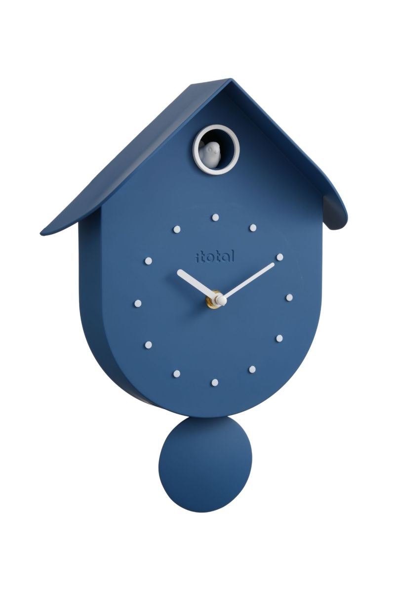 Horloge murale - Coucou bleu navy - Oiseau 