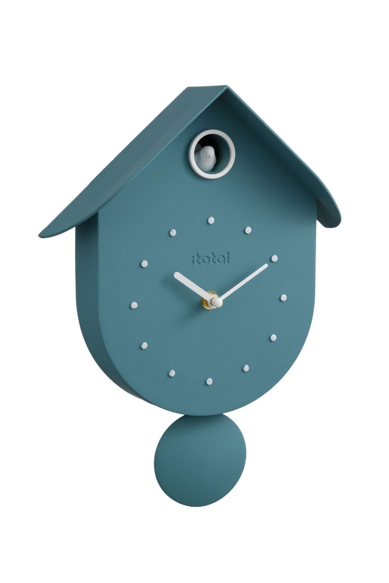 Horloge murale - Coucou bleu canard - Oiseau 