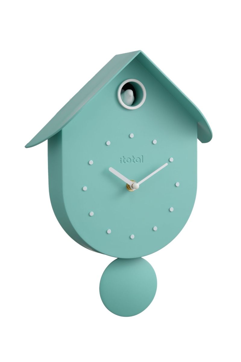 Horloge murale Coucou Vert pastel