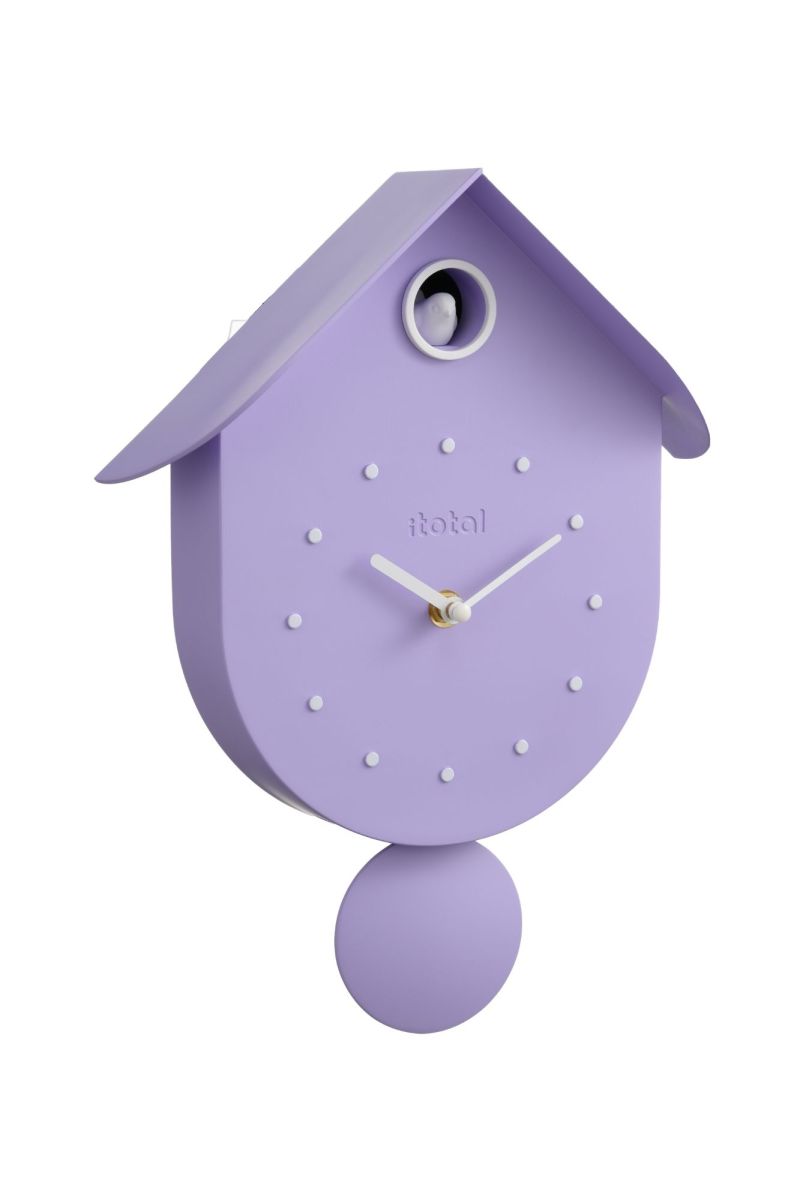 Horloge murale - Coucou Violet pastel