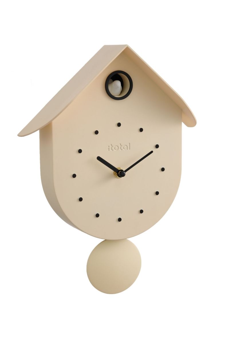 Horloge murale - Coucou crème - Oiseau 