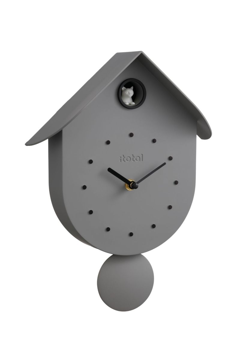 Horloge murale - Coucou gris - Chat 