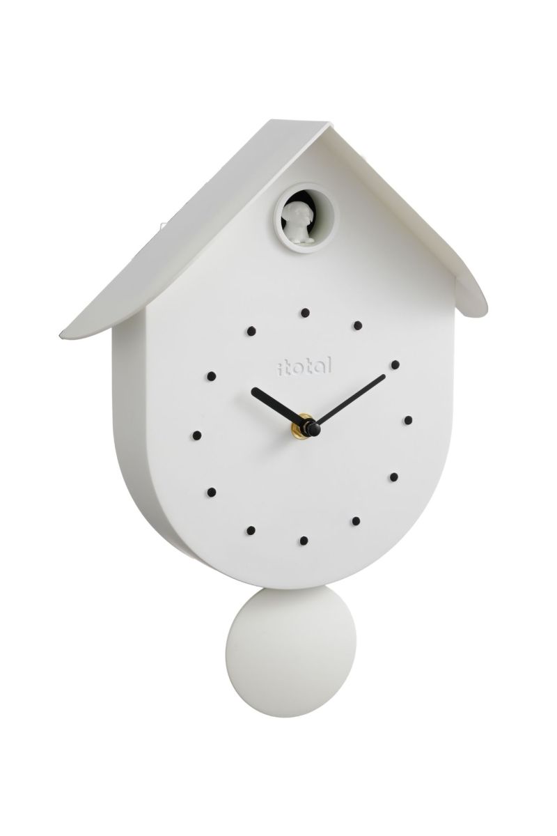 Horloge murale - Coucou blanc - Chien 