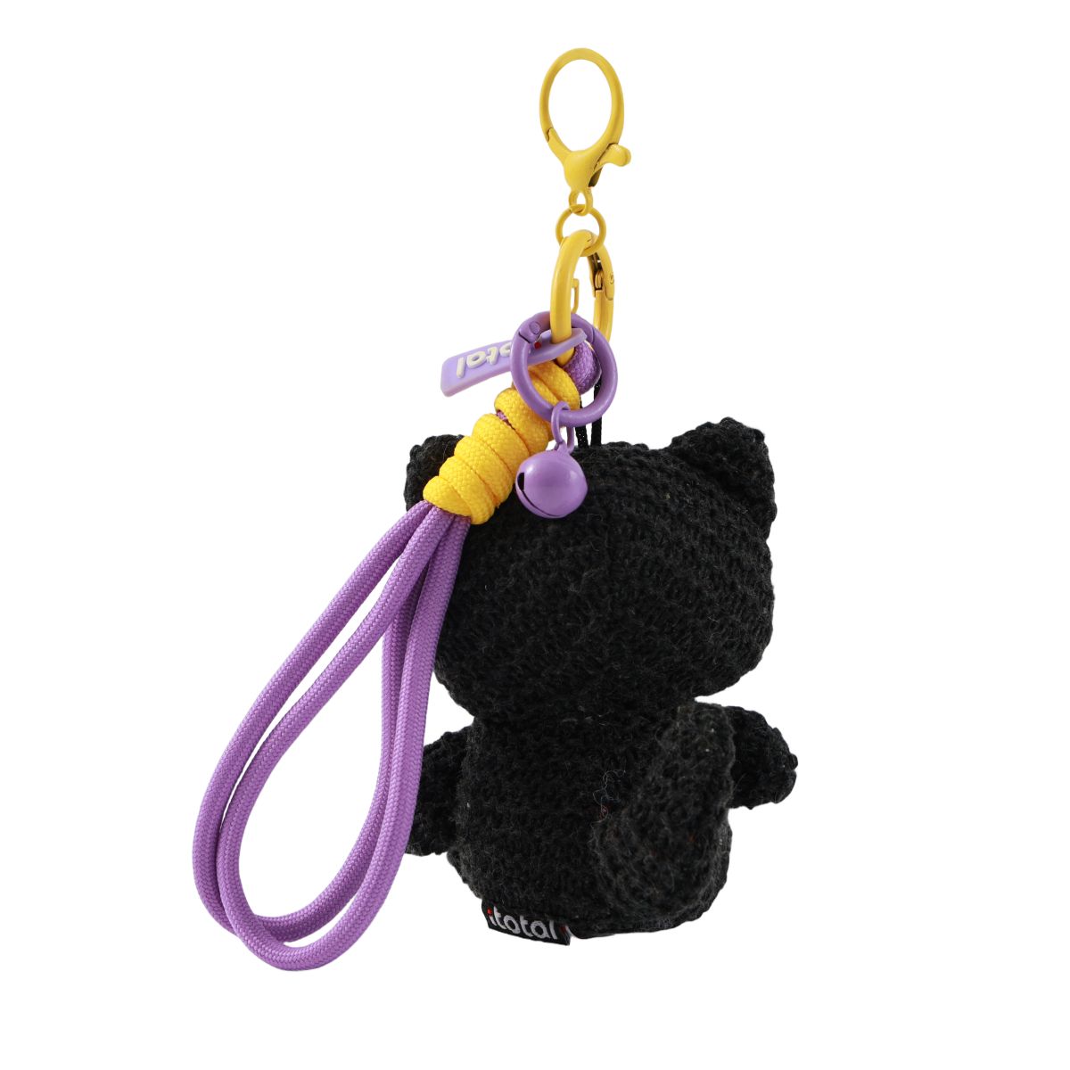 Porte-clés au crochet Chat noir 