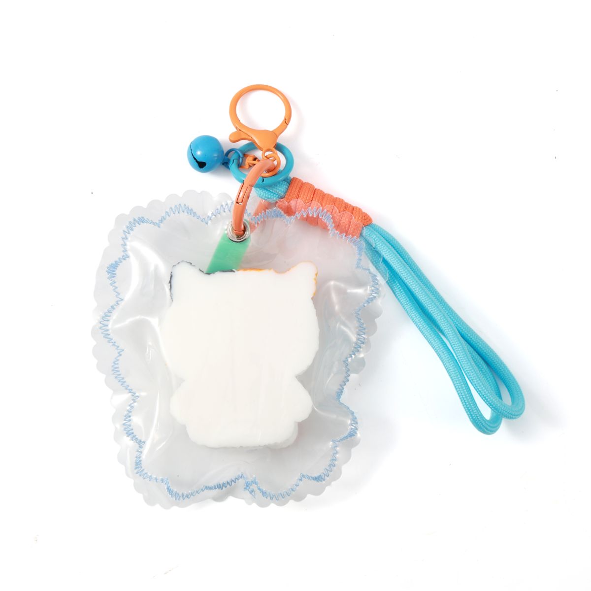 Porte-clés Jelly Pop Chat blanc & orange 