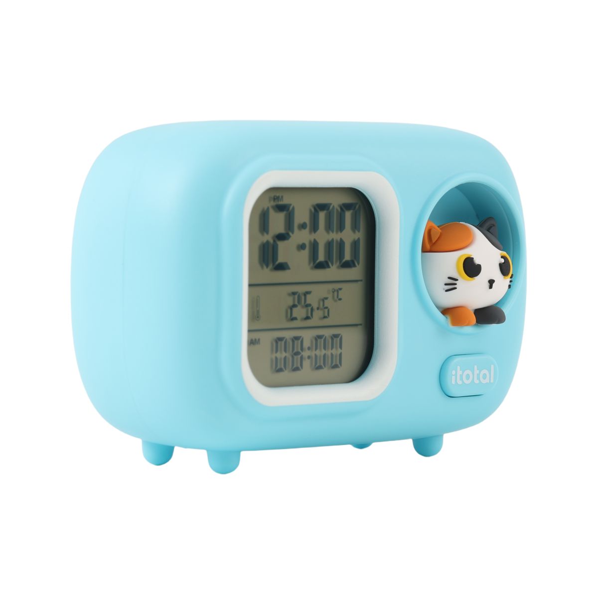 Réveil pour bébé Chat blanc & orange  