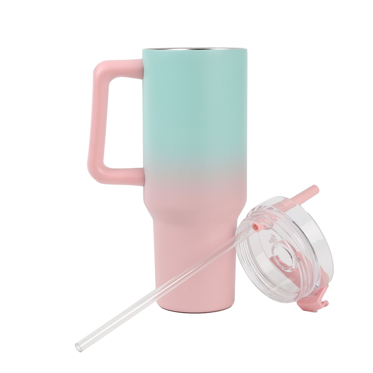 Travel Mug 1200ml Pink Green dégradé