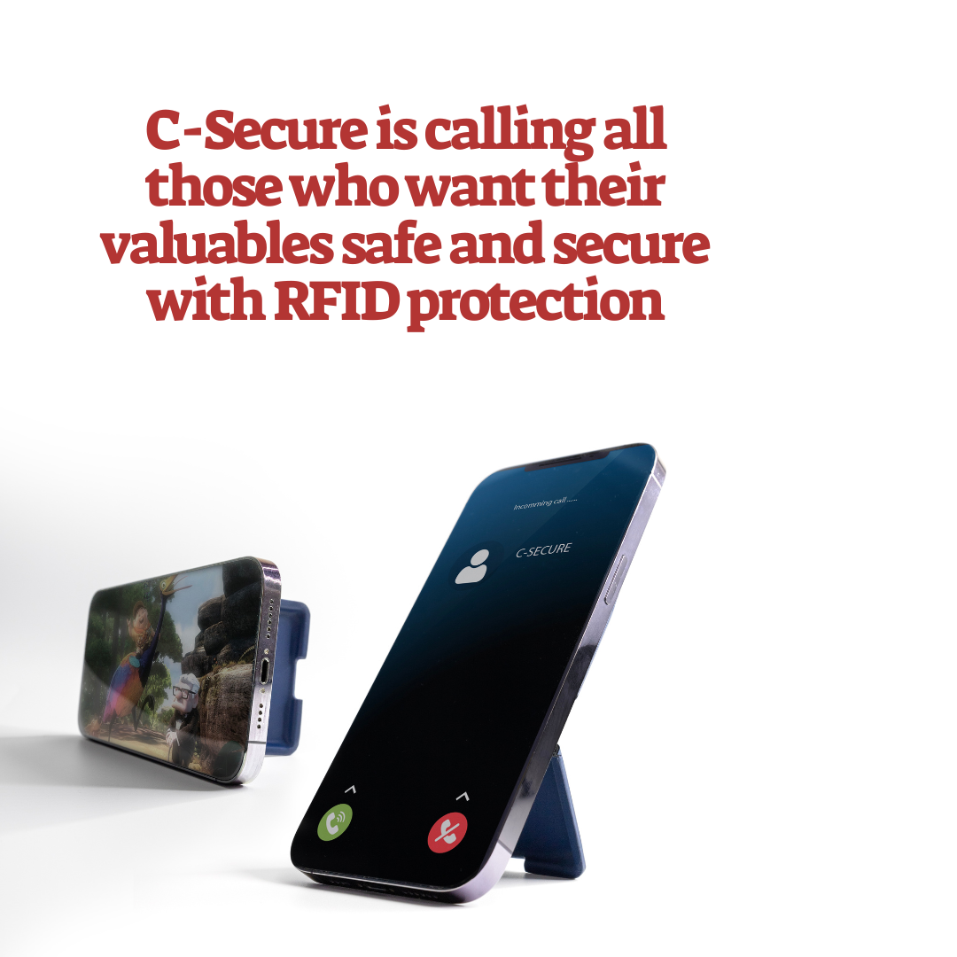 C-secure MagSafe RFID Wallet Black