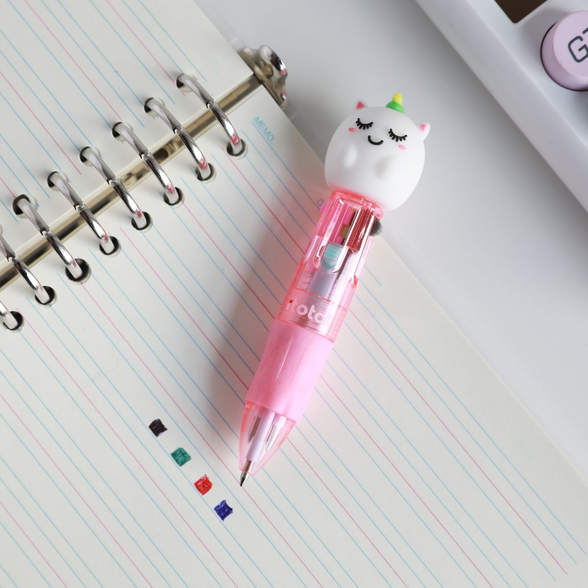 Mini Stylos 4 en 1 Licorne