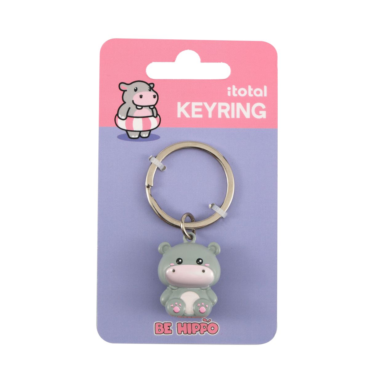 Porte-clés en métal Hippo 