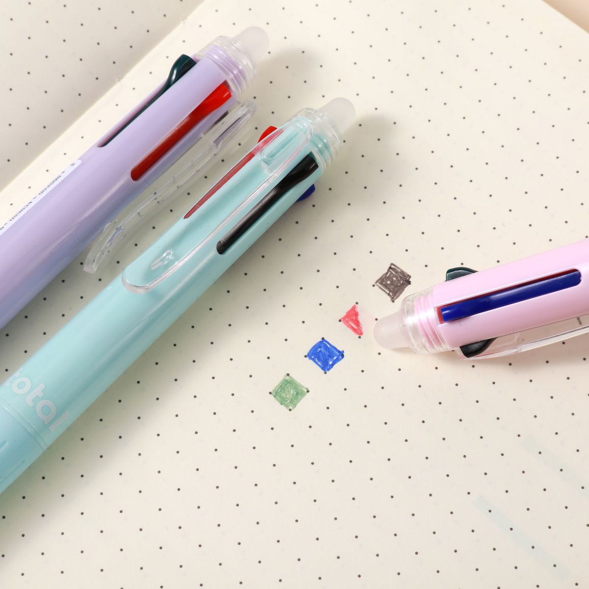 Stylos effaçables 4 en 1 Pastel 