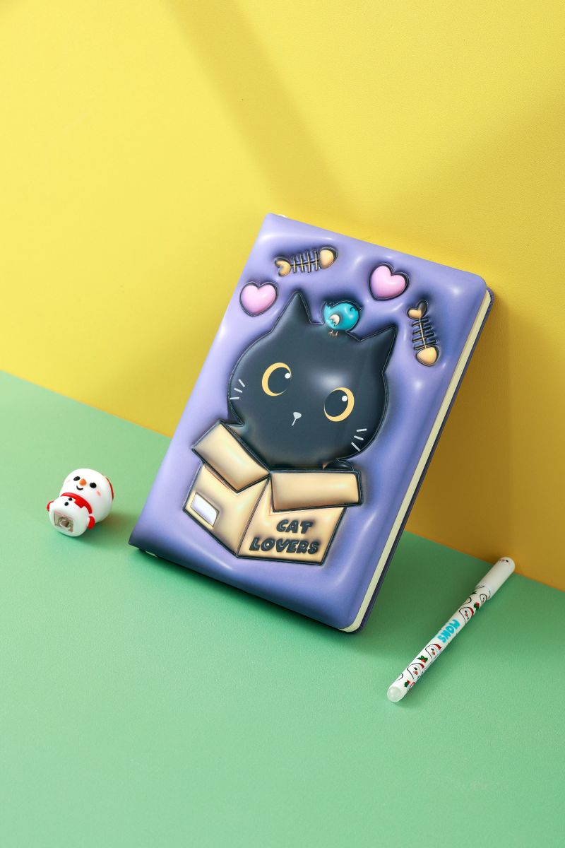Notebook 3D A5 Chat noir