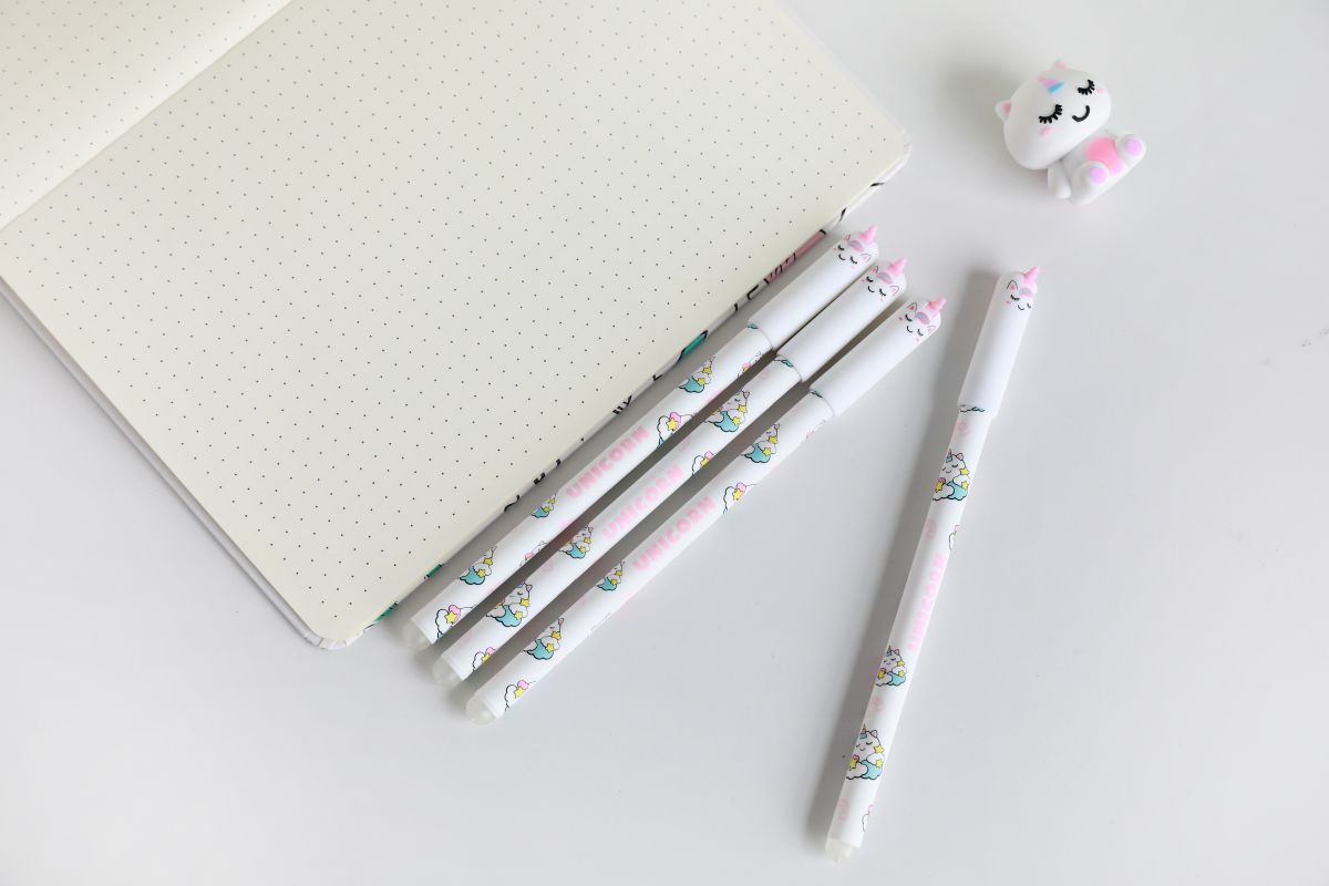 Stylos effaçables Slim Licorne 