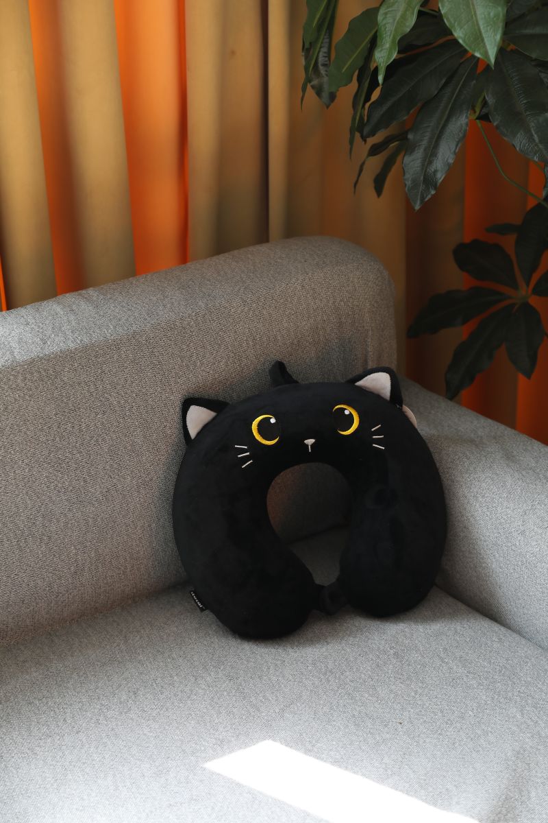 Oreiller de voyage Chat noir