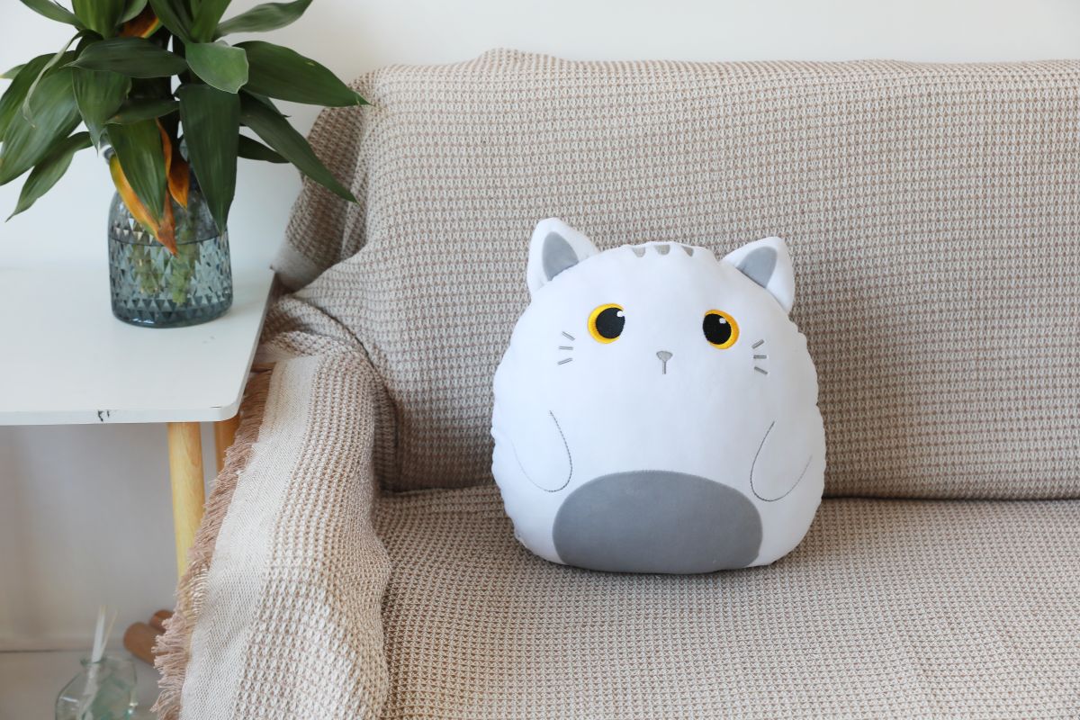 Coussin vertical Chat Blanc