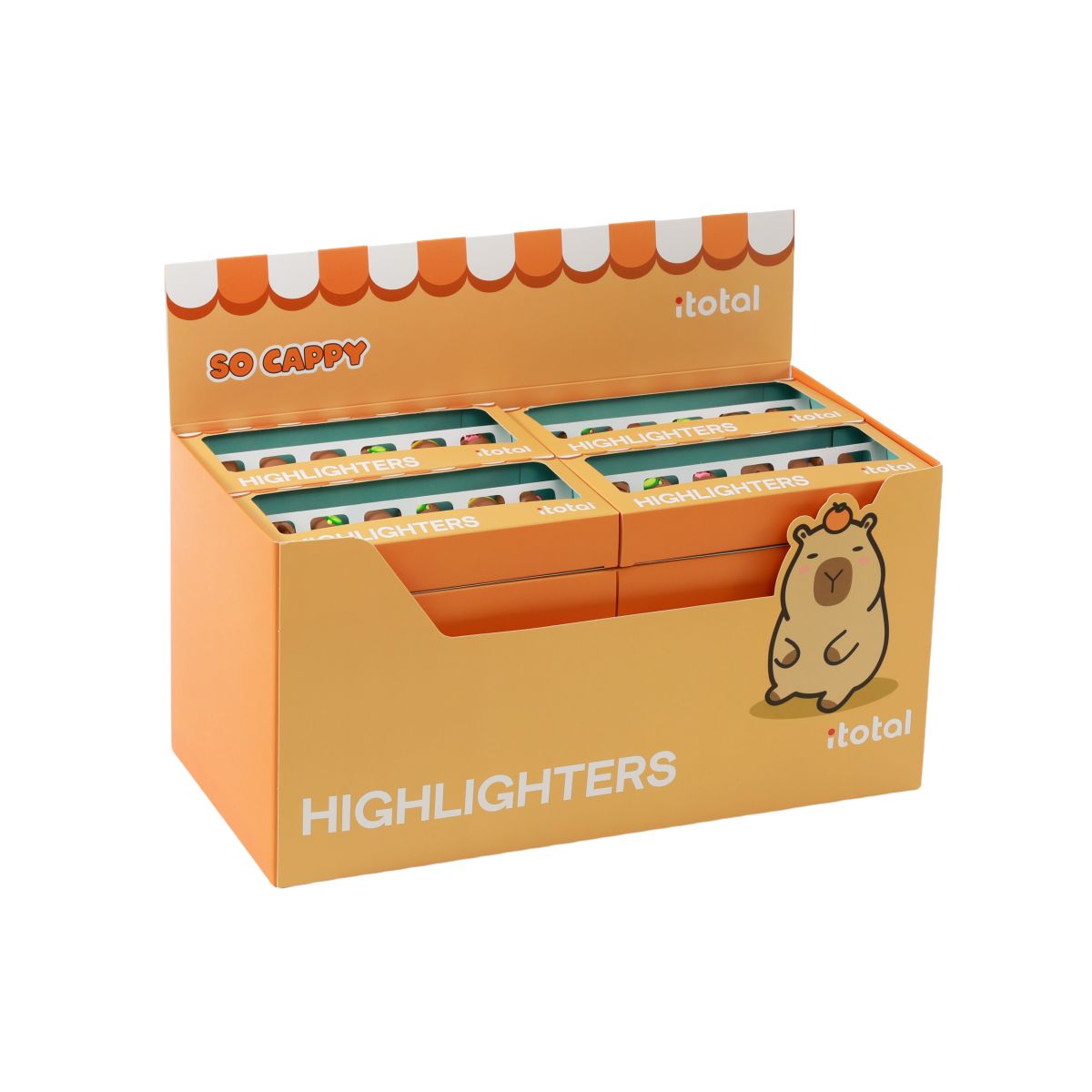 Surligneurs Capybara Assortiment - Set de 6 pièces