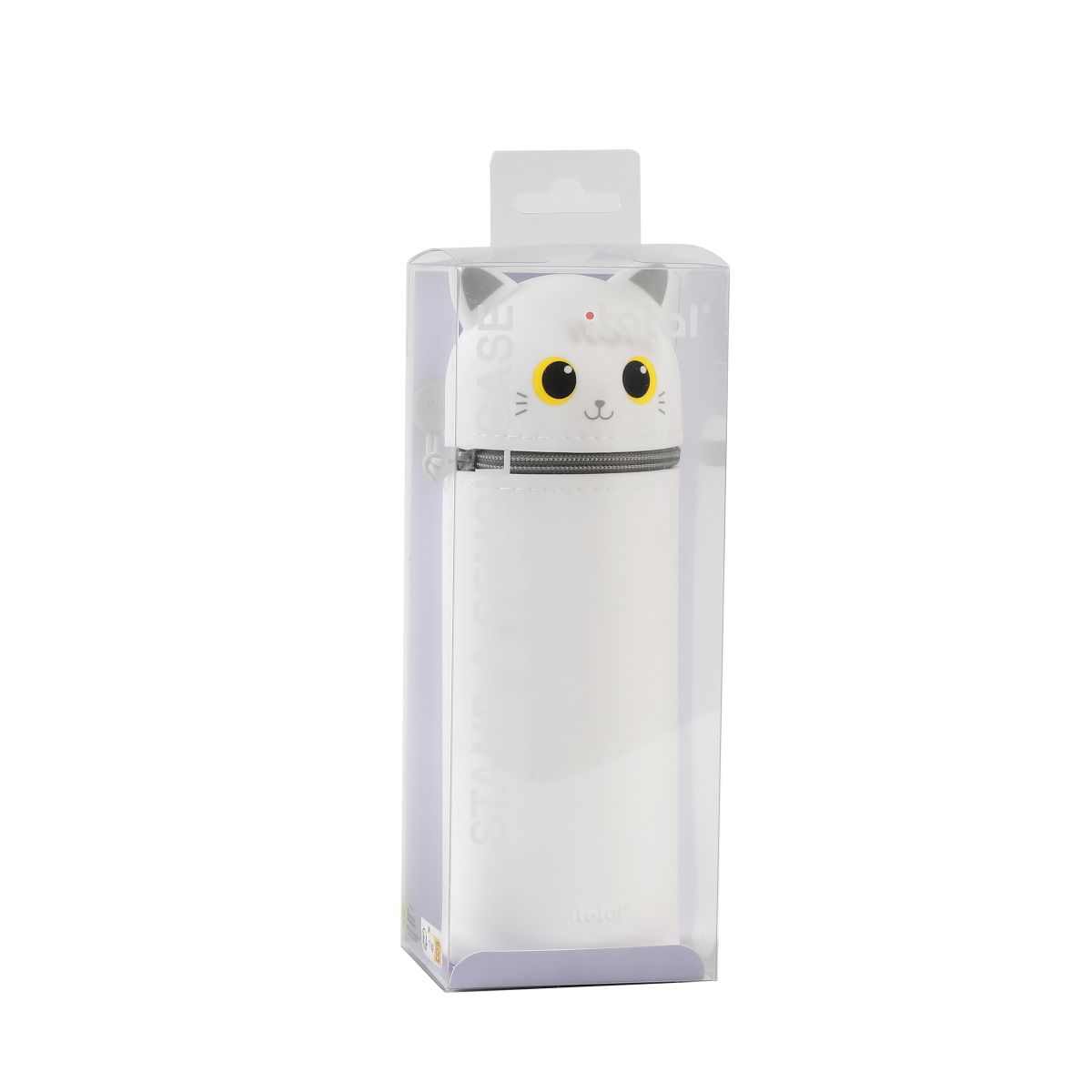 Trousse en silicone Chat  Blanc