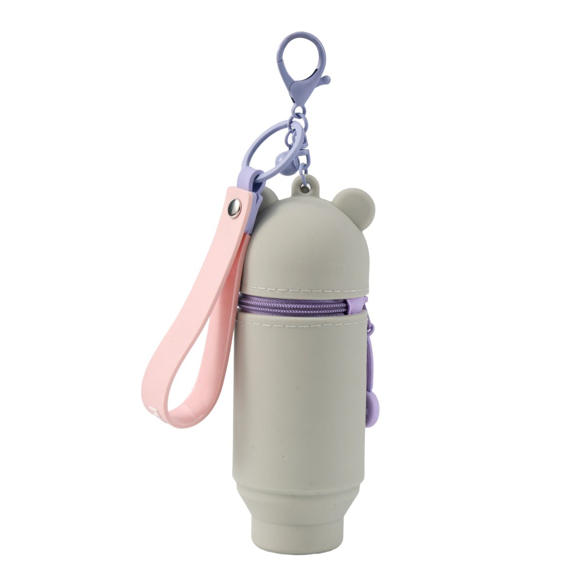 Porte-clés avec trousse en silicone Hippo 