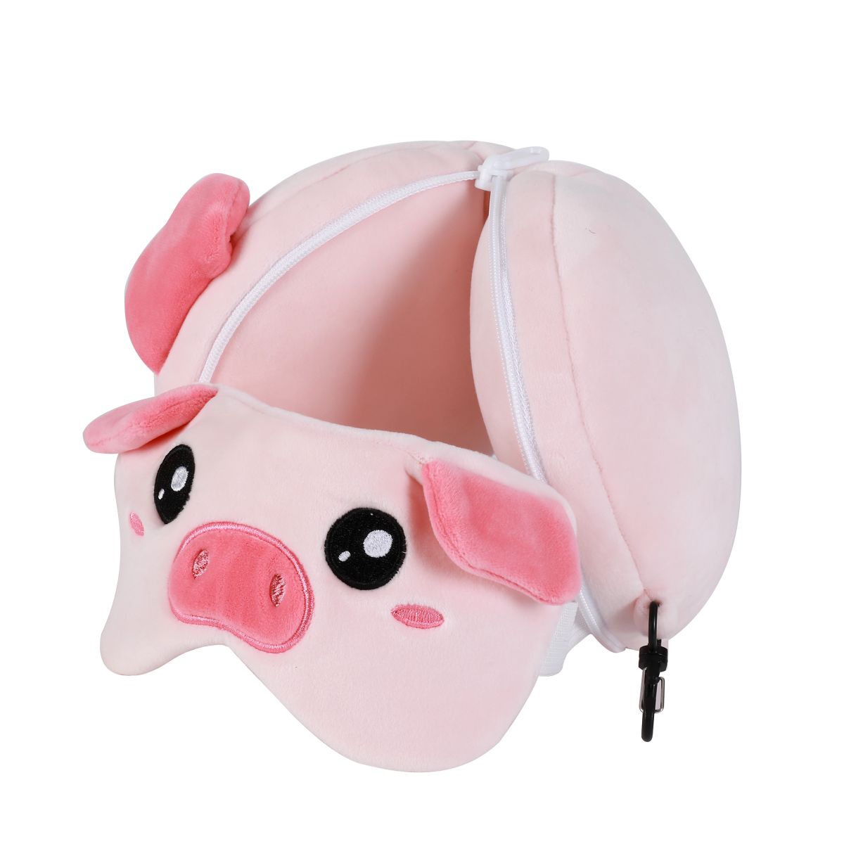 Oreiller de voyage & masque de nuit Cochon