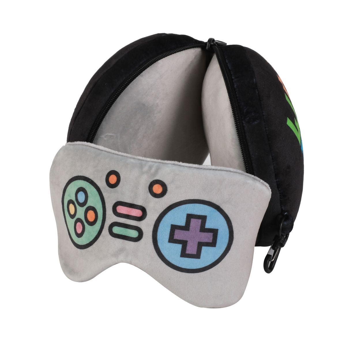 Oreiller de voyage Let's Play & masque de nuit 
