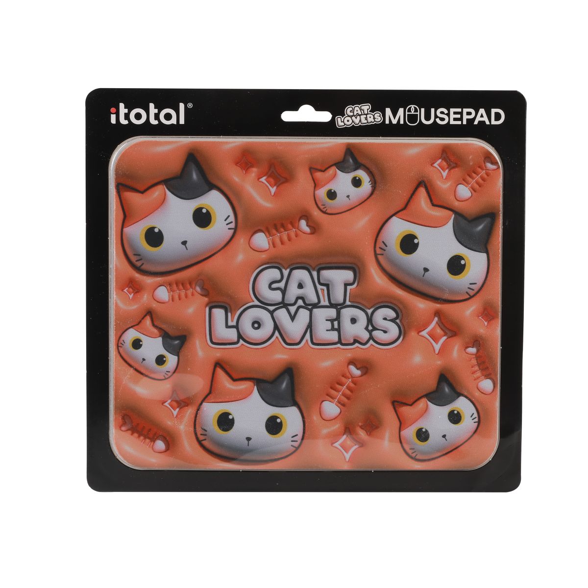 Tapis de souris chat blanc & orange