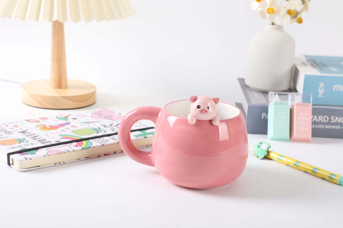 Tasse en céramique Charm 450ml Cochon
