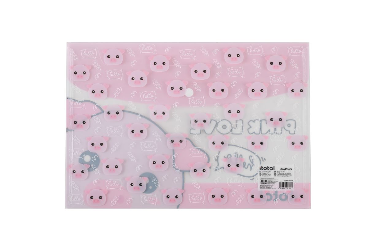 Dossier de documents A4 Animals Piggy