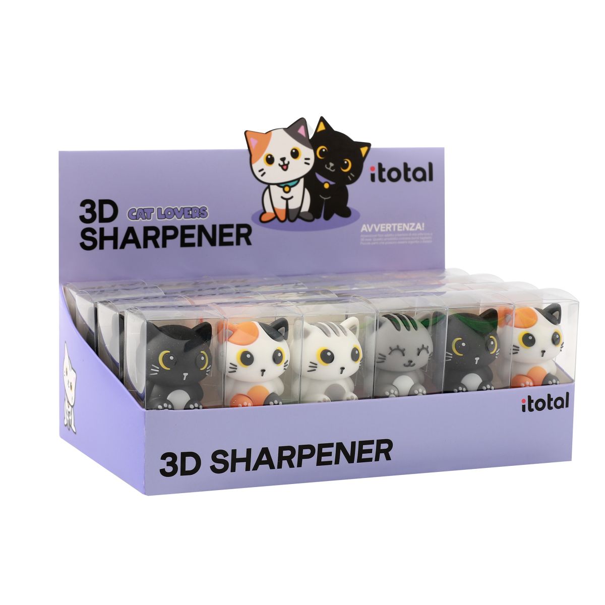 Taille-crayons 3D Chats 