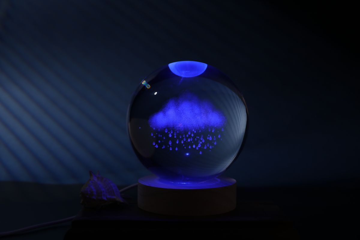 LAMPE LED Crystal Ball Rain Large 