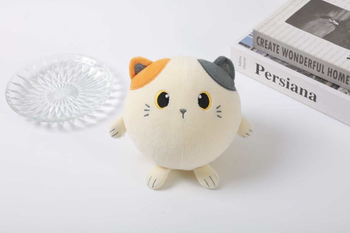 Peluche Squishy Chat Blanc & Orange